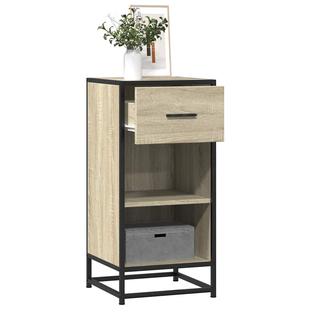 Sideboard Sonoma Oak 35.5x35x76 cm Engineered Wood and Metal