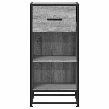 Sideboard Grey Sonoma 35.5x35x76 cm Engineered Wood and Metal