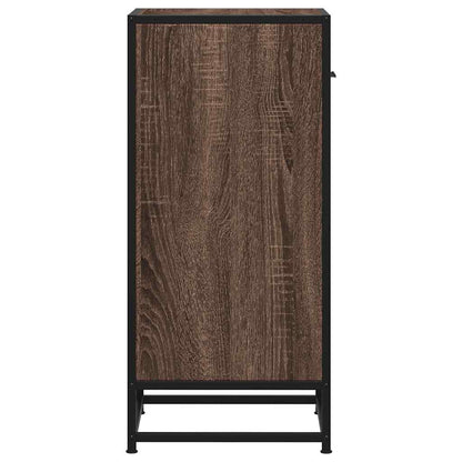Sideboard Brown Oak 35.5x35x76 cm Engineered Wood and Metal