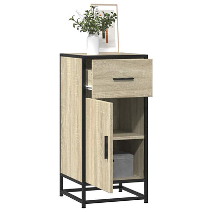 Sideboard Sonoma Oak 35.5x35x76 cm Engineered Wood and Metal