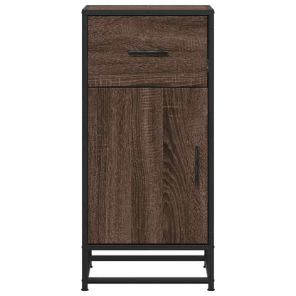 Sideboard Brown Oak 35.5x35x76 cm Engineered Wood and Metal