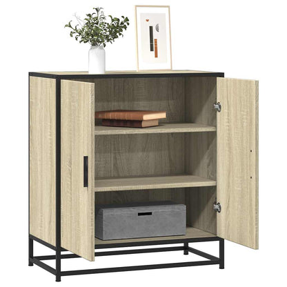 Sideboard Sonoma Oak 68x35x76 cm Engineered Wood and Metal