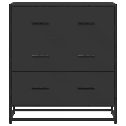 Sideboard Black 68x35x76 cm Engineered Wood and Metal