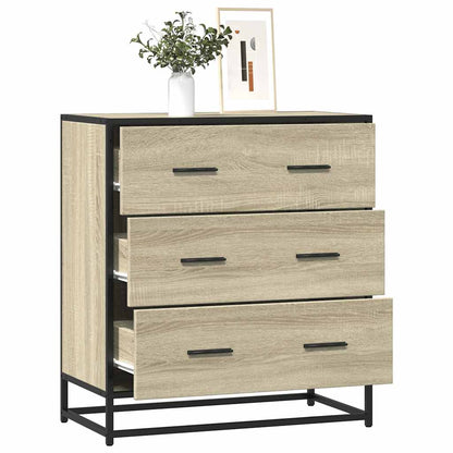 Sideboard Sonoma Oak 68x35x76 cm Engineered Wood and Metal