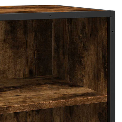 Sideboard Smoked Oak 68x35x76 cm Engineered Wood and Metal