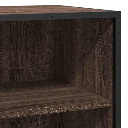 Sideboard Brown Oak 68x35x76 cm Engineered Wood and Metal