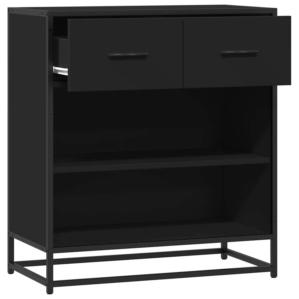 Sideboard Black 68x35x76 cm Engineered Wood