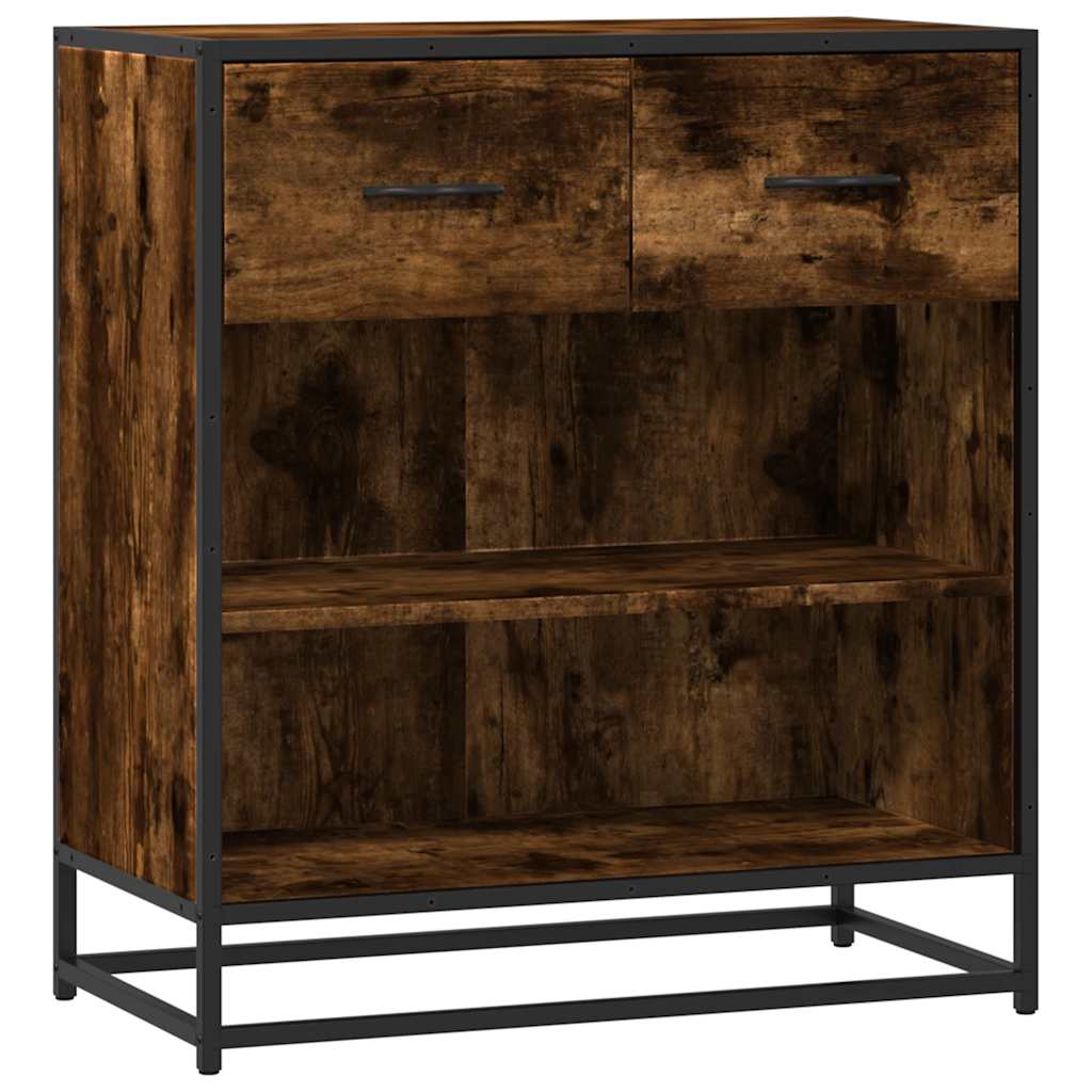 Sideboard Smoked Oak 68x35x76 cm Engineered Wood