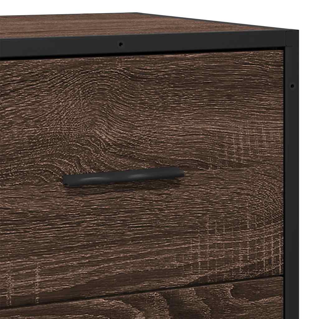 Sideboard Brown Oak 68x35x76 cm Engineered Wood