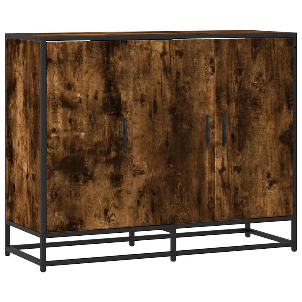 Sideboard Smoked Oak 94x35x76 cm Engineered Wood