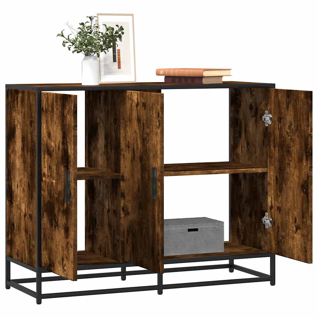 Sideboard Smoked Oak 94x35x76 cm Engineered Wood