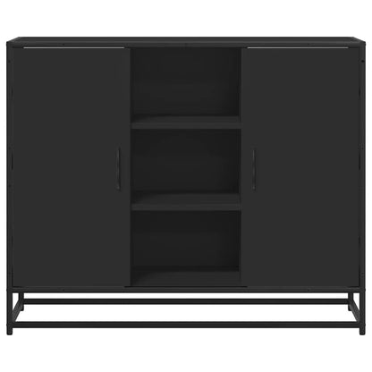Sideboard Black 92x35x76 cm Engineered Wood