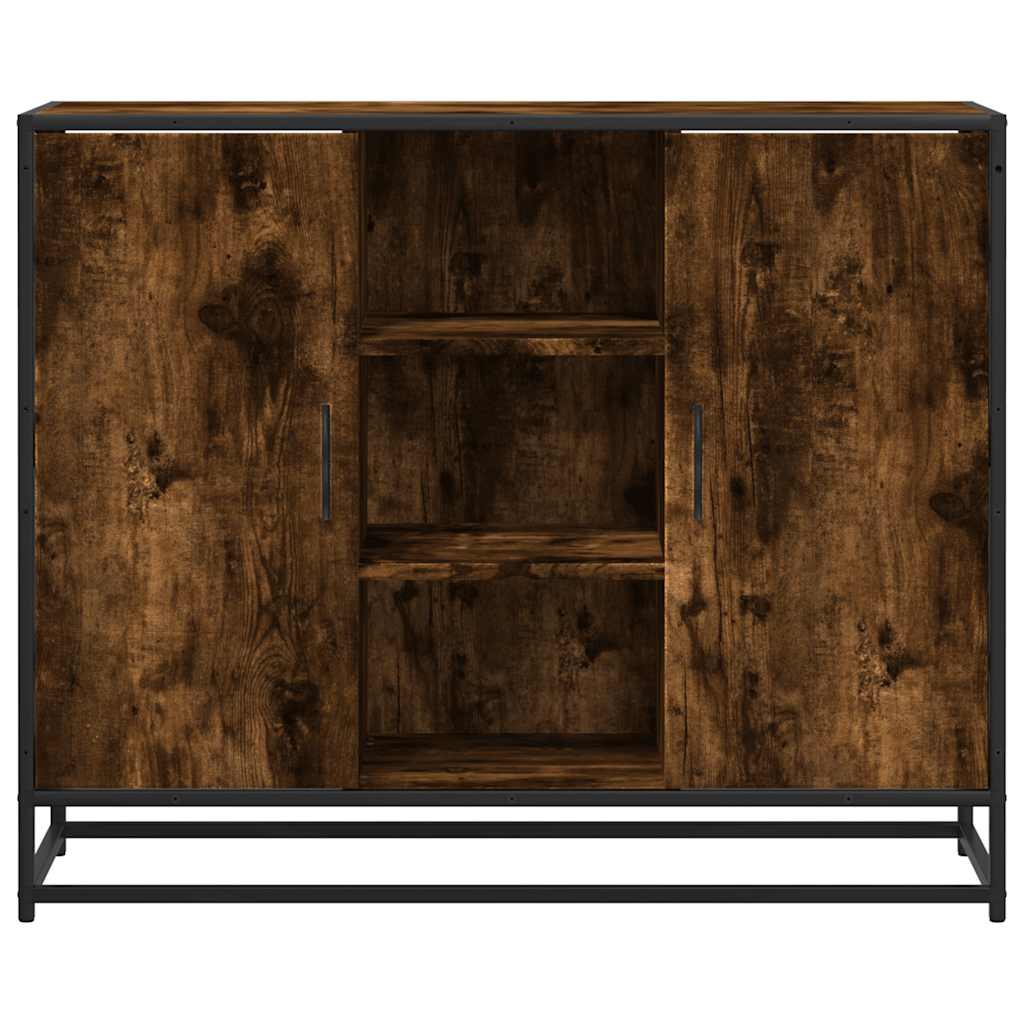 Sideboard Smoked Oak 92x35x76 cm Engineered Wood