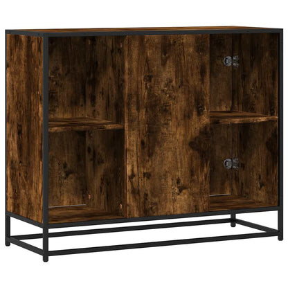 Sideboard Smoked Oak 92x35x76 cm Engineered Wood