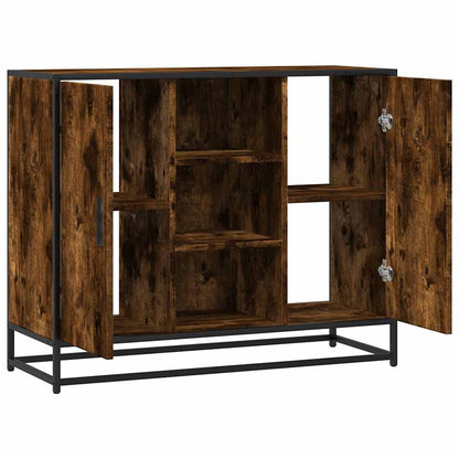 Sideboard Smoked Oak 92x35x76 cm Engineered Wood