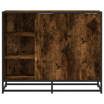 Sideboard Smoked Oak 92x35x76 cm Engineered Wood