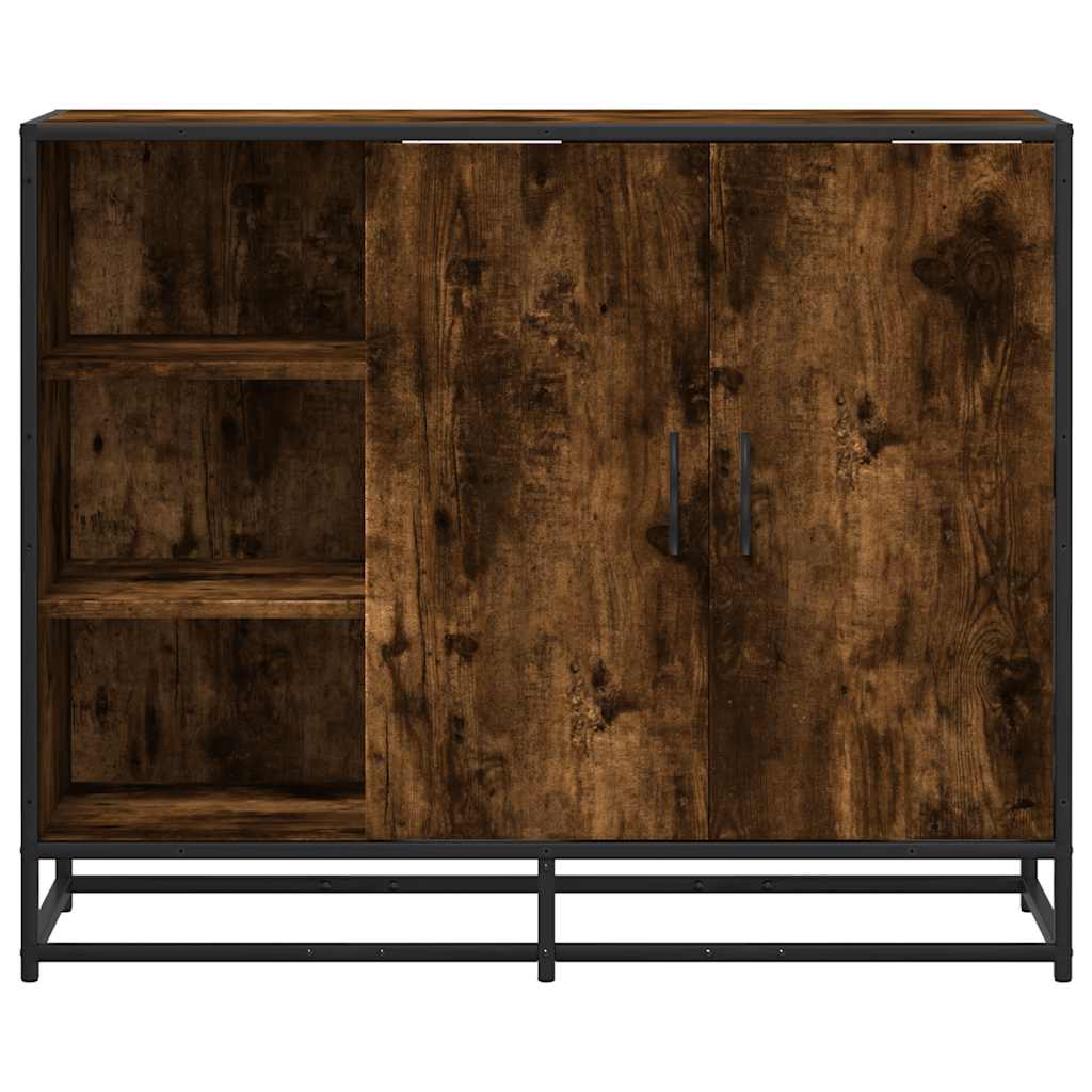 Sideboard Smoked Oak 92x35x76 cm Engineered Wood