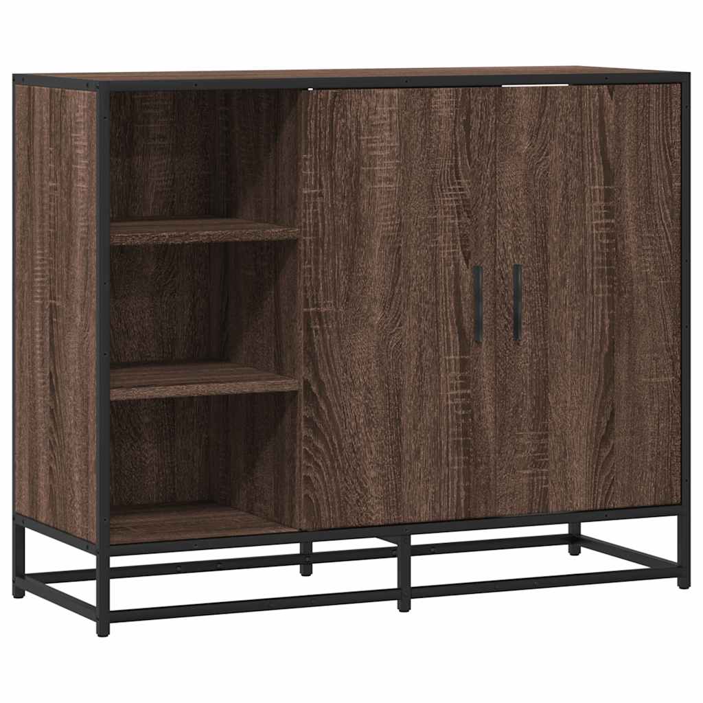 Sideboard Brown Oak 92x35x76 cm Engineered Wood