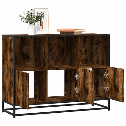 Sideboard Smoked Oak 100x35x76 cm Engineered Wood