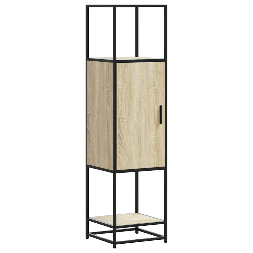 Highboard Sonoma Oak 35.5x35x139 cm Engineered Wood and Metal