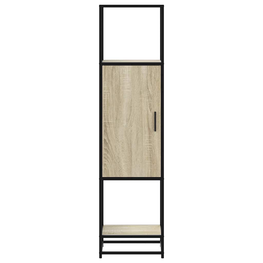 Highboard Sonoma Oak 35.5x35x139 cm Engineered Wood and Metal