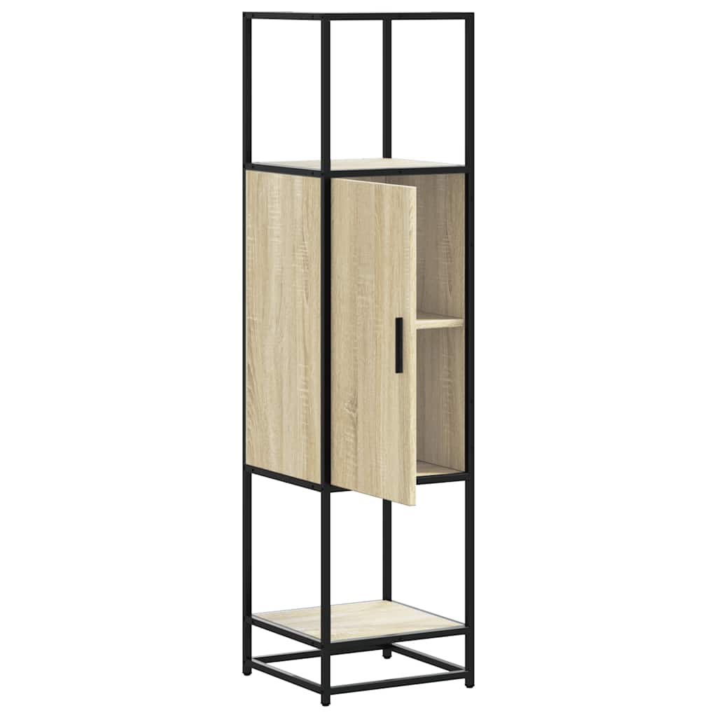 Highboard Sonoma Oak 35.5x35x139 cm Engineered Wood and Metal
