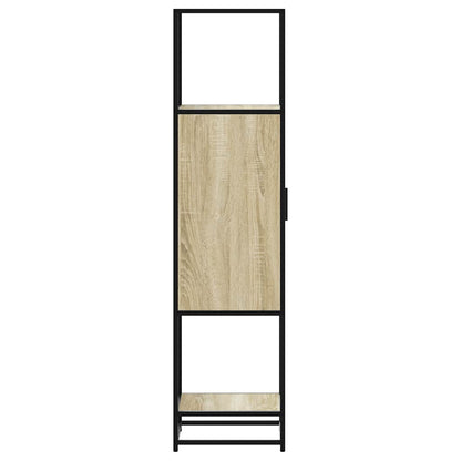 Highboard Sonoma Oak 35.5x35x139 cm Engineered Wood and Metal