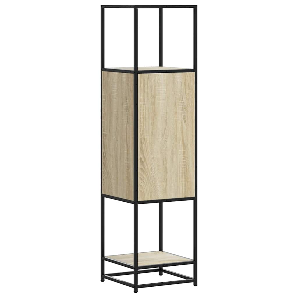 Highboard Sonoma Oak 35.5x35x139 cm Engineered Wood and Metal