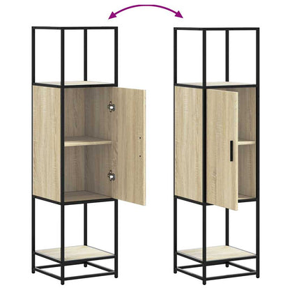 Highboard Sonoma Oak 35.5x35x139 cm Engineered Wood and Metal