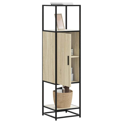 Highboard Sonoma Oak 35.5x35x139 cm Engineered Wood and Metal