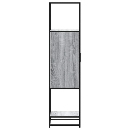 Highboard Grey Sonoma 35.5x35x139 cm Engineered Wood and Metal