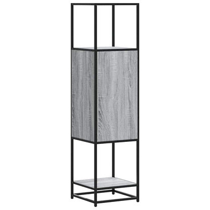 Highboard Grey Sonoma 35.5x35x139 cm Engineered Wood and Metal