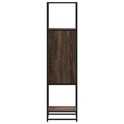 Highboard Brown Oak 35.5x35x139 cm Engineered Wood and Metal