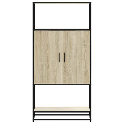 Highboard Sonoma Oak 68x35x139 cm Engineered Wood and Metal