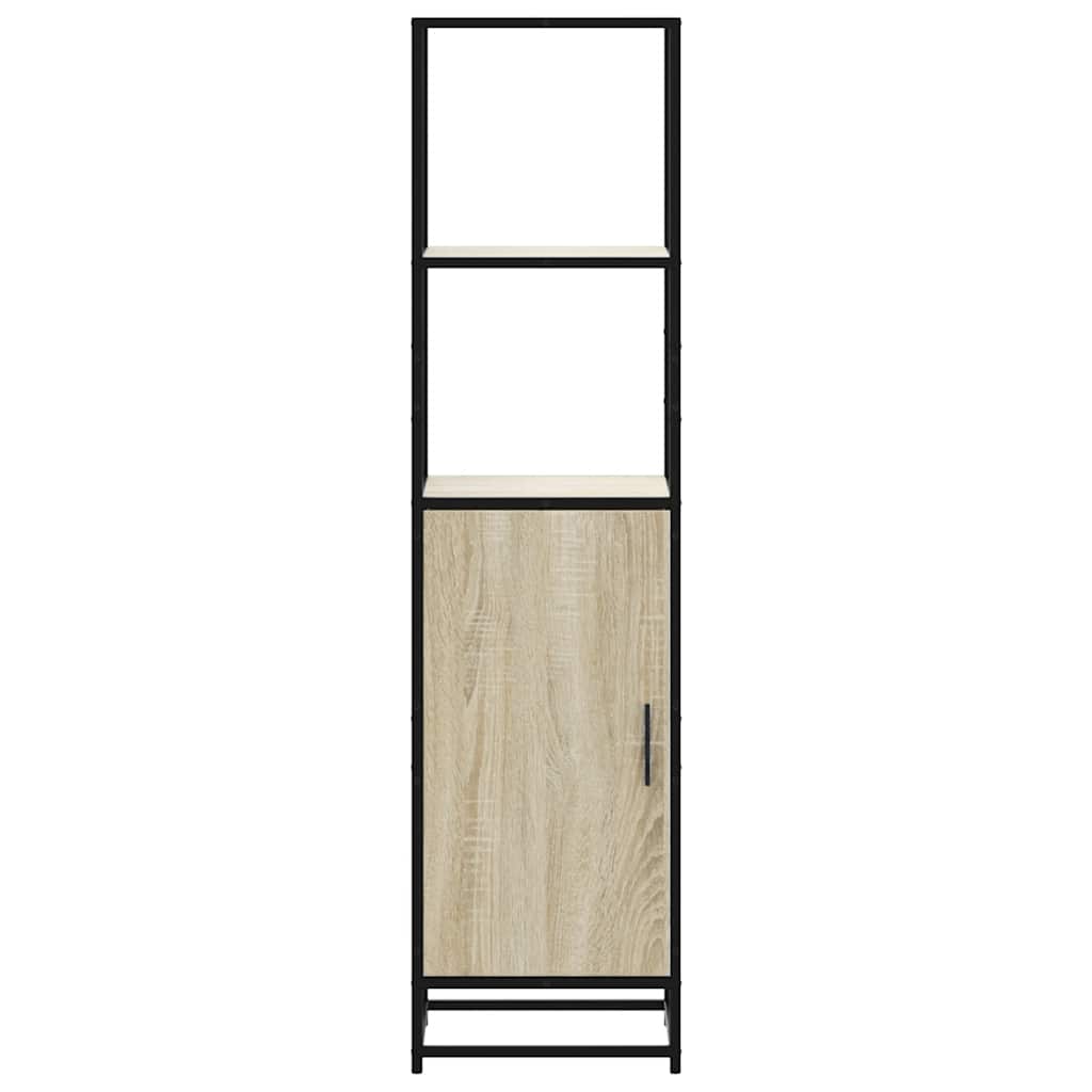 Highboard Sonoma Oak 35.5x35x139 cm Engineered Wood and Metal