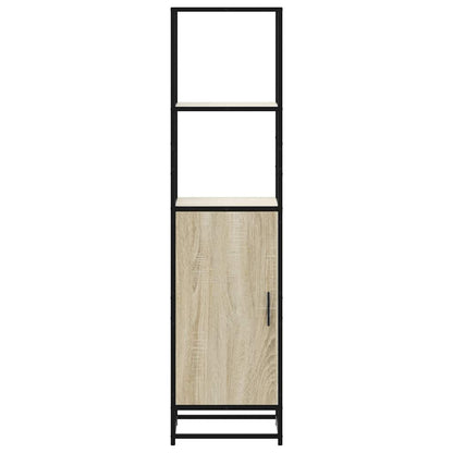 Highboard Sonoma Oak 35.5x35x139 cm Engineered Wood and Metal