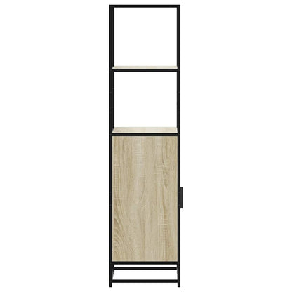 Highboard Sonoma Oak 35.5x35x139 cm Engineered Wood and Metal