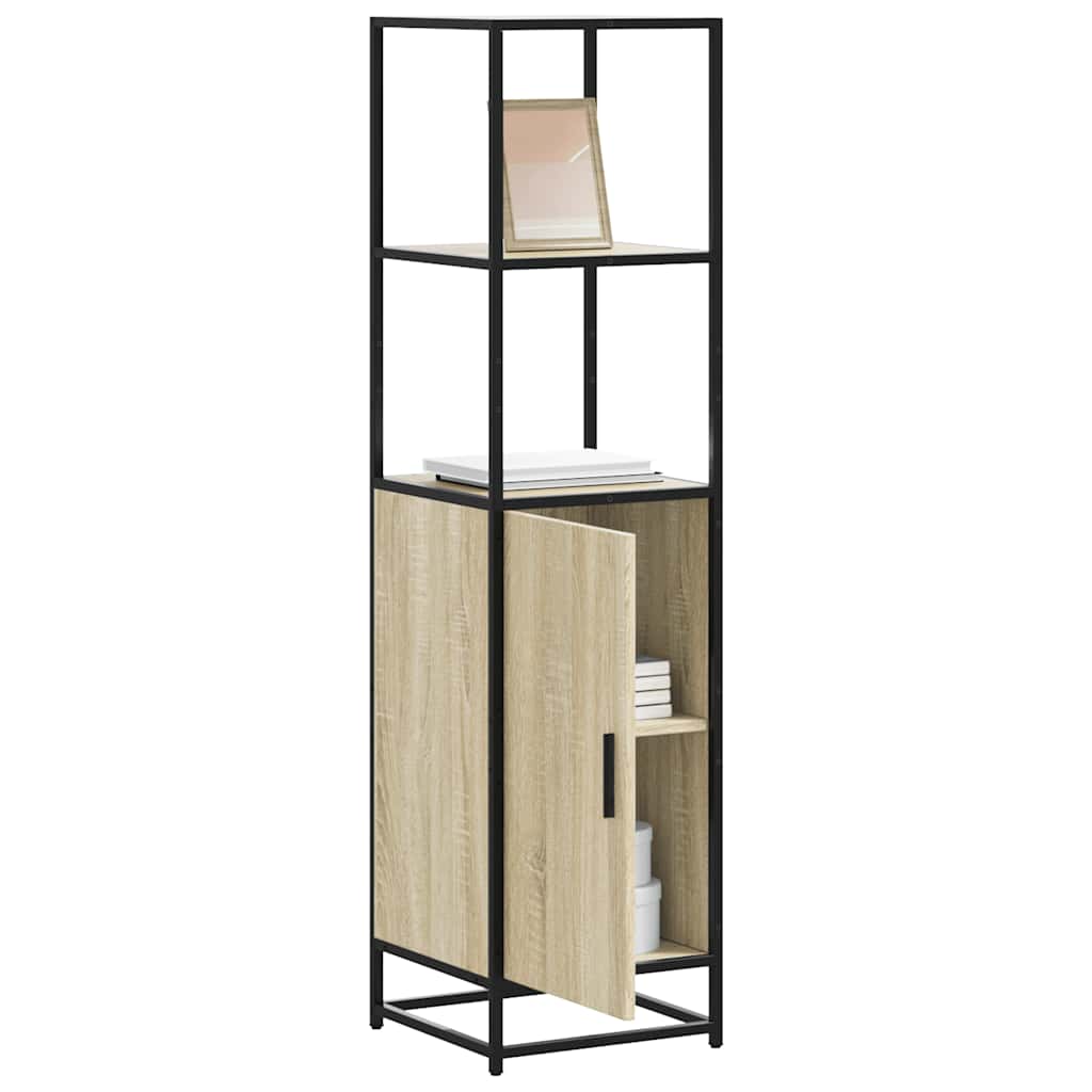 Highboard Sonoma Oak 35.5x35x139 cm Engineered Wood and Metal