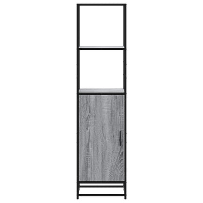 Highboard Grey Sonoma 35.5x35x139 cm Engineered Wood and Metal