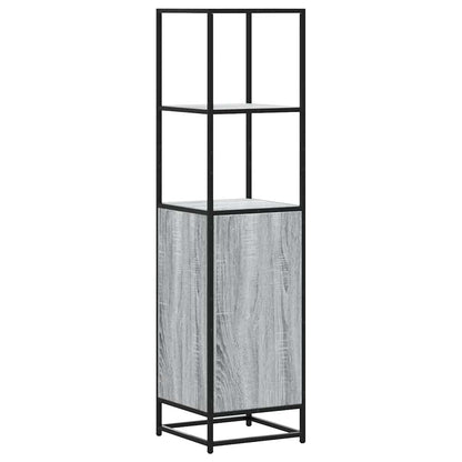 Highboard Grey Sonoma 35.5x35x139 cm Engineered Wood and Metal