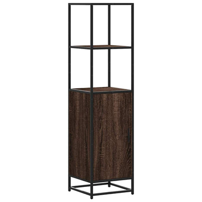 Highboard Brown Oak 35.5x35x139 cm Engineered Wood and Metal