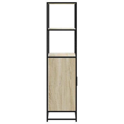 Highboard Sonoma Oak 68x35x139 cm Engineered Wood and Metal