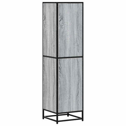 Highboard Grey Sonoma 35.5x35x139 cm Engineered Wood and Metal