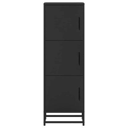Highboard Black 35.5x35x106.5 cm Engineered Wood and Metal
