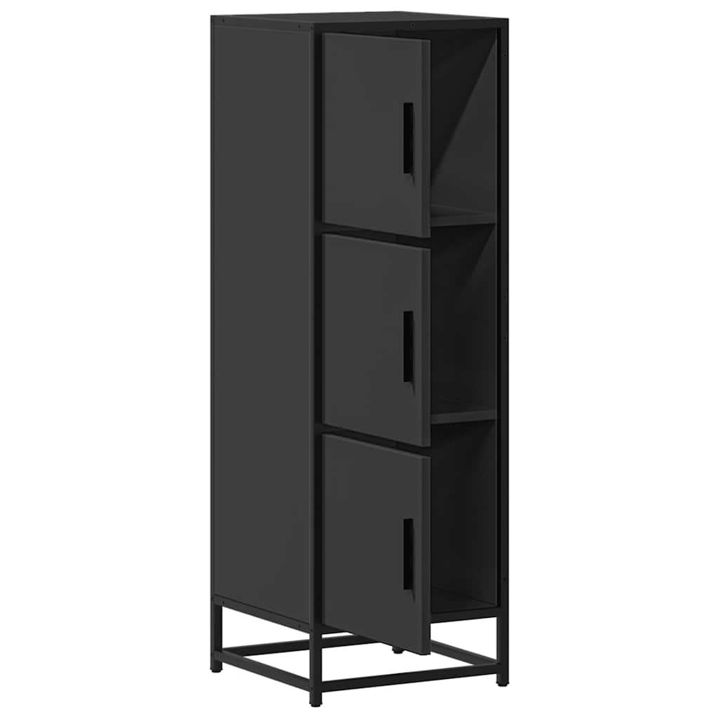 Highboard Black 35.5x35x106.5 cm Engineered Wood and Metal
