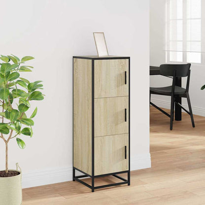Highboard Sonoma Oak 35.5x35x106.5 cm Engineered Wood and Metal