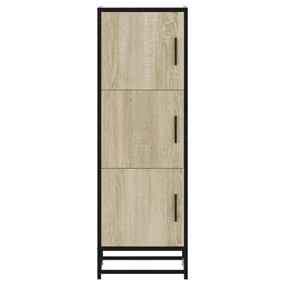 Highboard Sonoma Oak 35.5x35x106.5 cm Engineered Wood and Metal