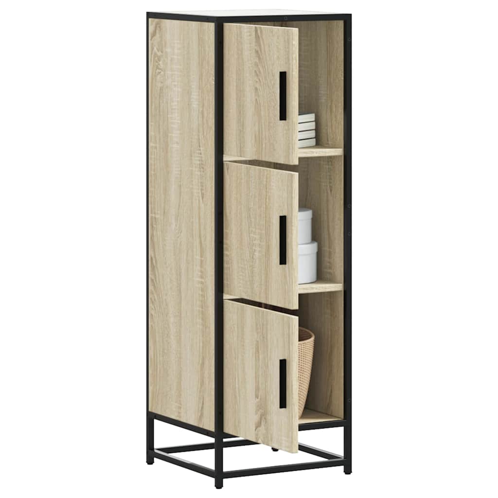Highboard Sonoma Oak 35.5x35x106.5 cm Engineered Wood and Metal