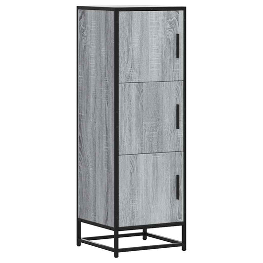 Highboard Grey Sonoma 35.5x35x106.5cm Engineered Wood and Metal