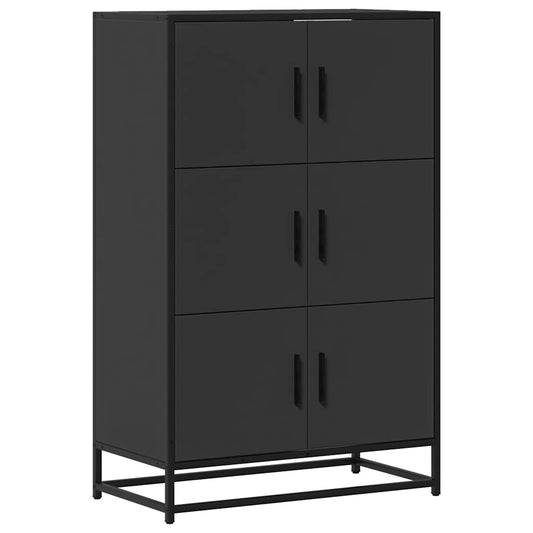 Highboard Black 68x35x106,5 cm Engineered Wood and Metal